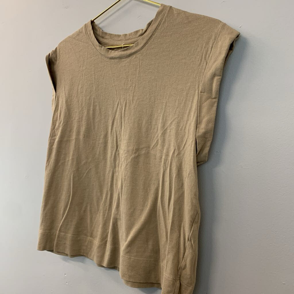 Banana Republic Brown Short Sleeve Boxy Top Small