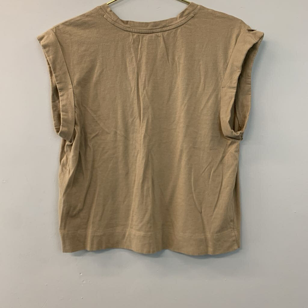 Banana Republic Brown Short Sleeve Boxy Top Small