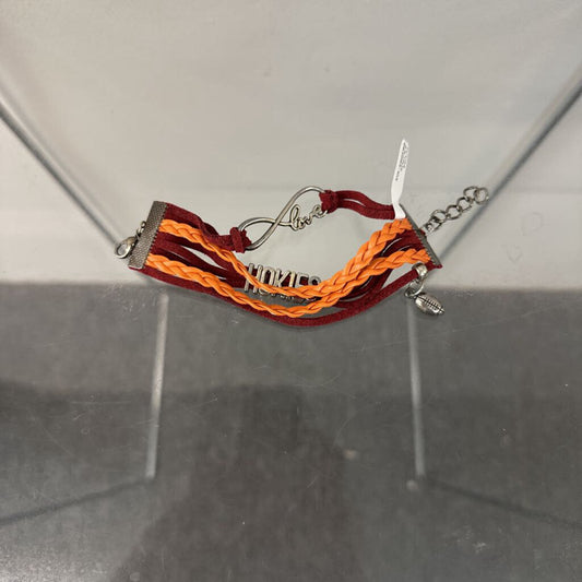 Maroon/ Orange Layered Hokies Bracelet