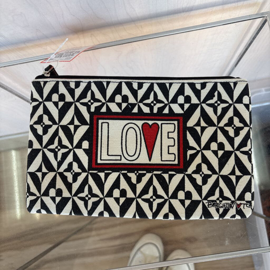 Brighton Black/ White Love Make Up Bag