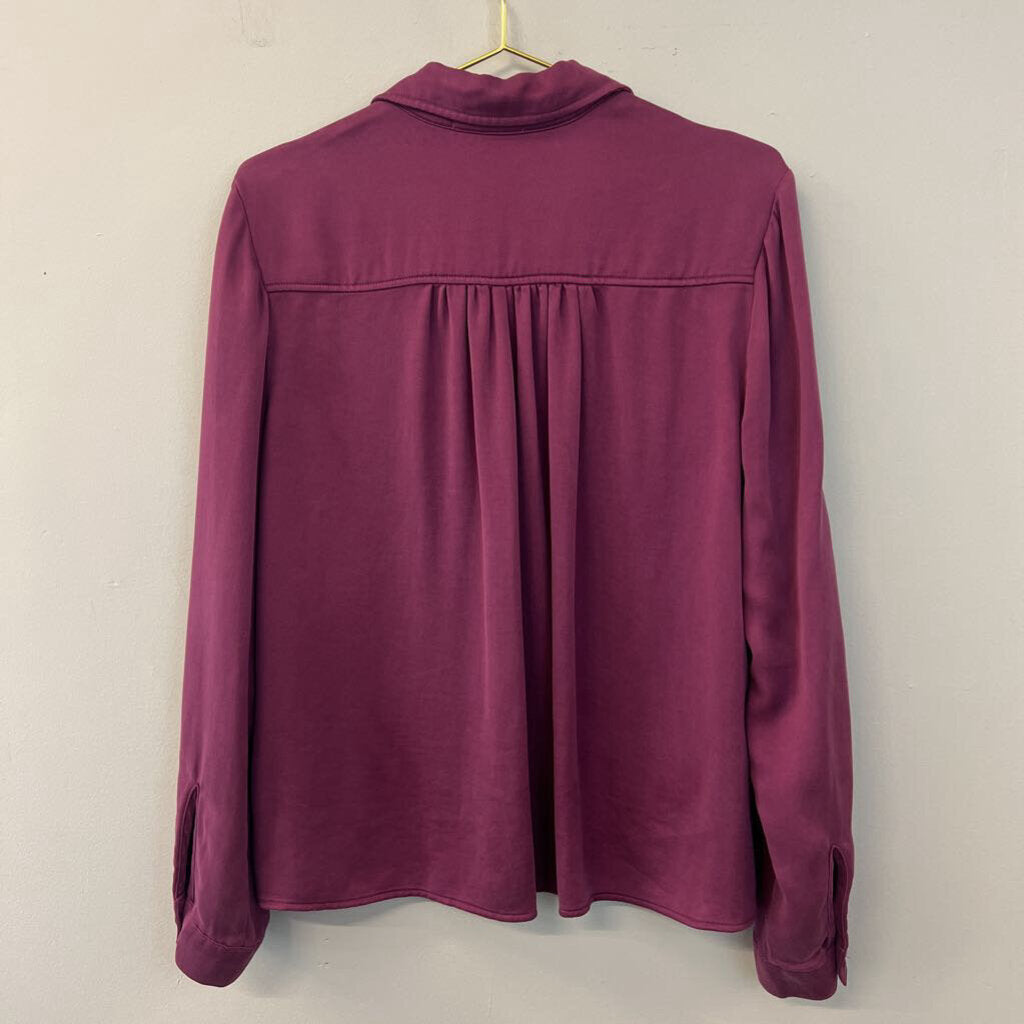 Cloth and Stone Purple Soft Long Sleeve Button Down Top Large