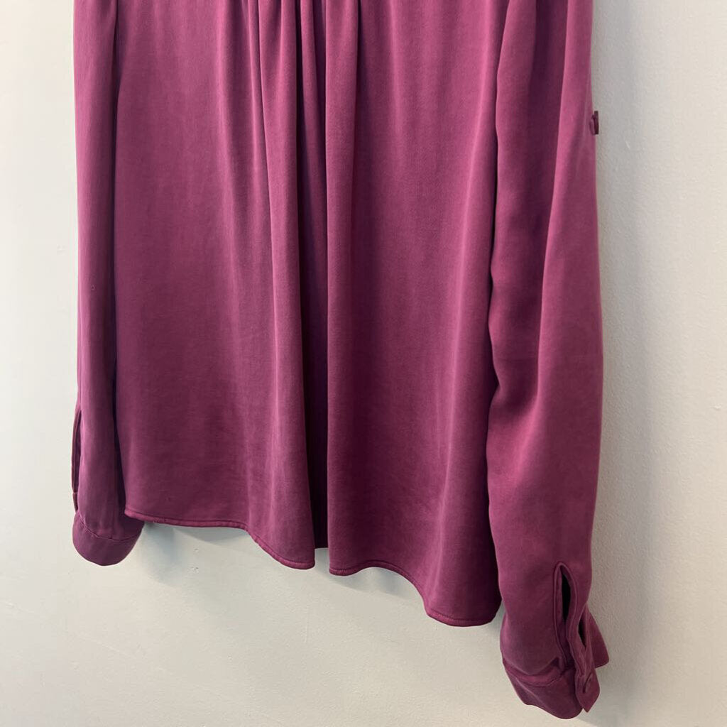 Cloth and Stone Purple Soft Long Sleeve Button Down Top Large