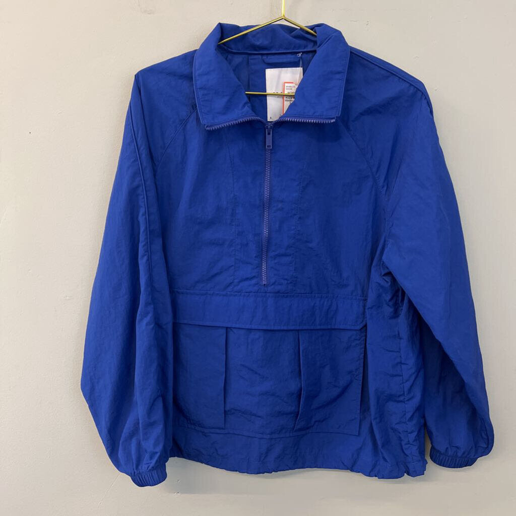 BR Sport Royal Blue Pullover Windbreaker Jacket Small