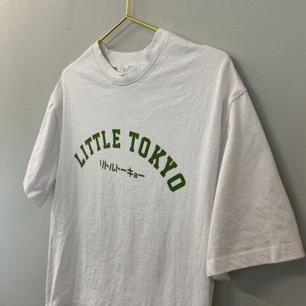 Hob Nob White/ Green Little Tokyo Graphic Tee Medium