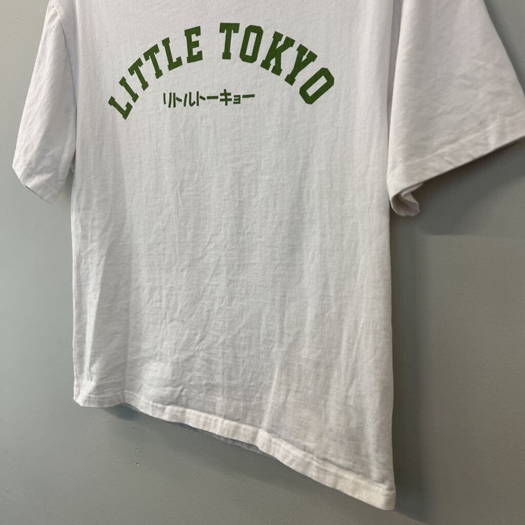 Hob Nob White/ Green Little Tokyo Graphic Tee Medium