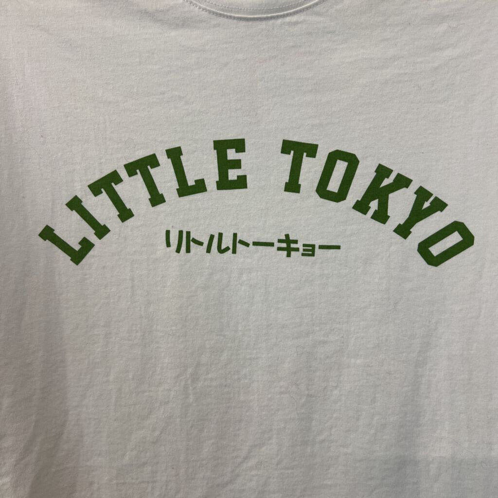 Hob Nob White/ Green Little Tokyo Graphic Tee Medium