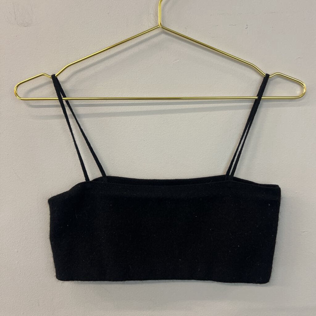 Oliviaceous Black Cropped Tank Medium