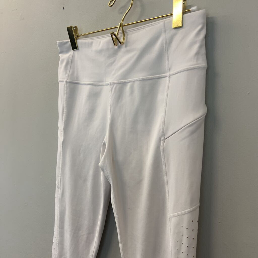 Athleta White Cropped Athletic Leggings Small