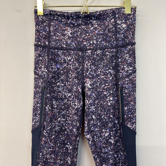 Athleta Purple/ Grey Print Athletic Leggings XXS