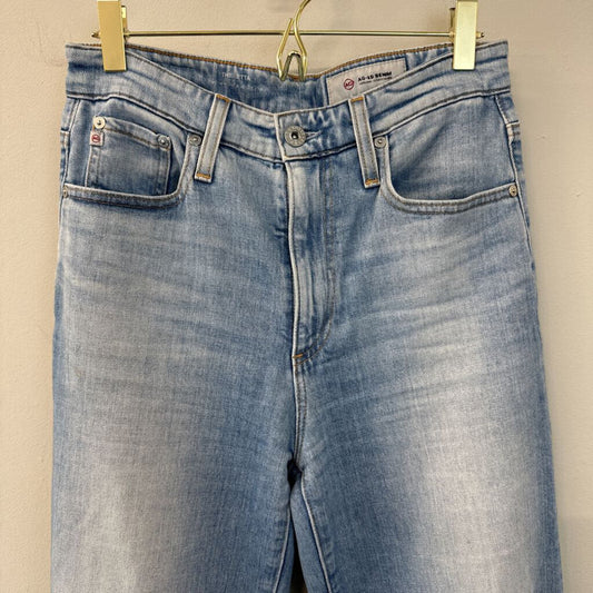 Adriano Goldschmied Light Wash The Etta High Waisted Wide Leg Crop Jeans 26