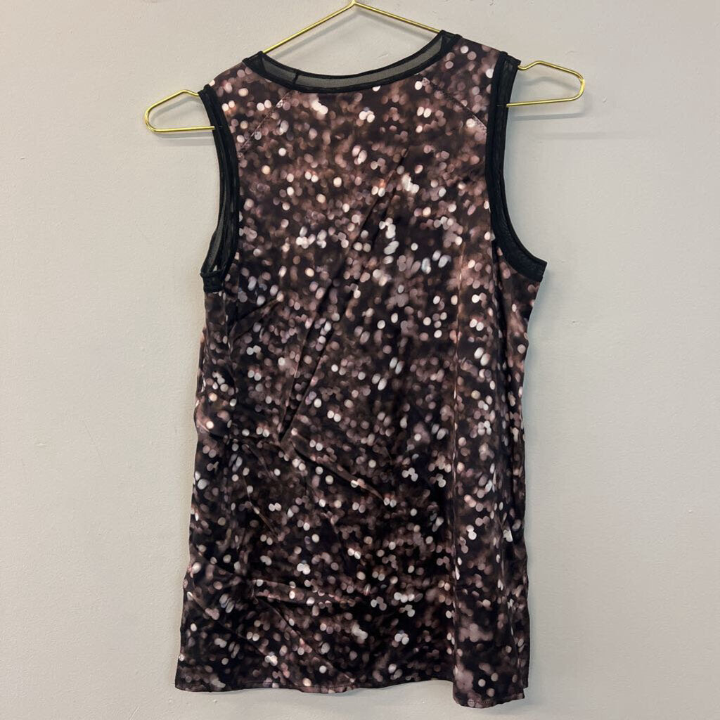 Rag and Bone Black/ Brown Print Sleeveless Top Extra Small