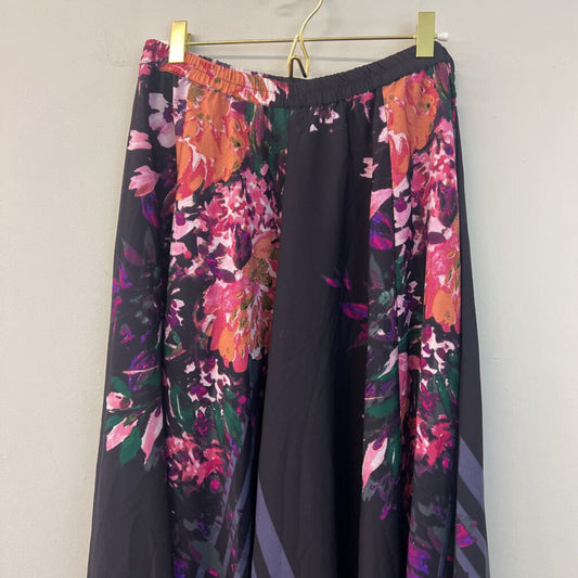 Cupio Black/ Multi Flower Print Maxi Skirt Small