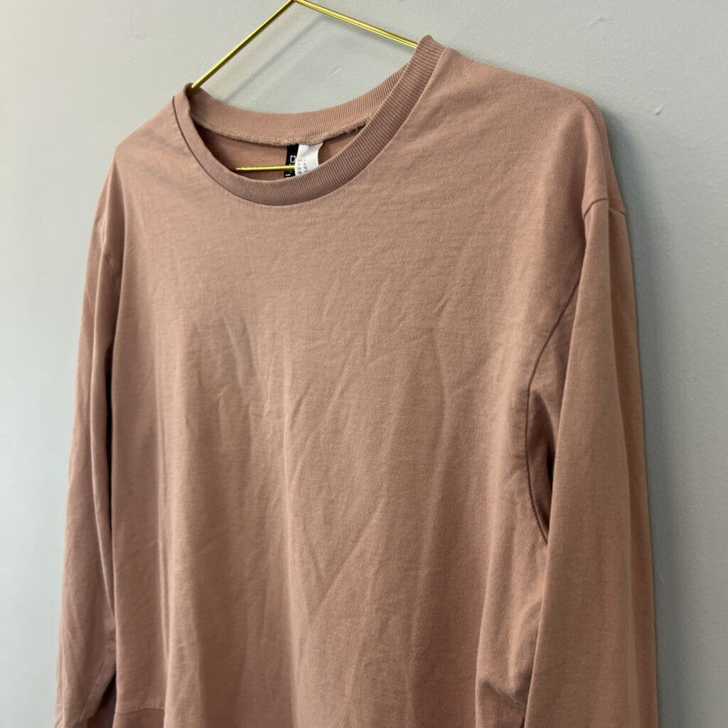 Divided Mauve 'Inhale The Future' Long Sleeve Cropped Top Extra Large