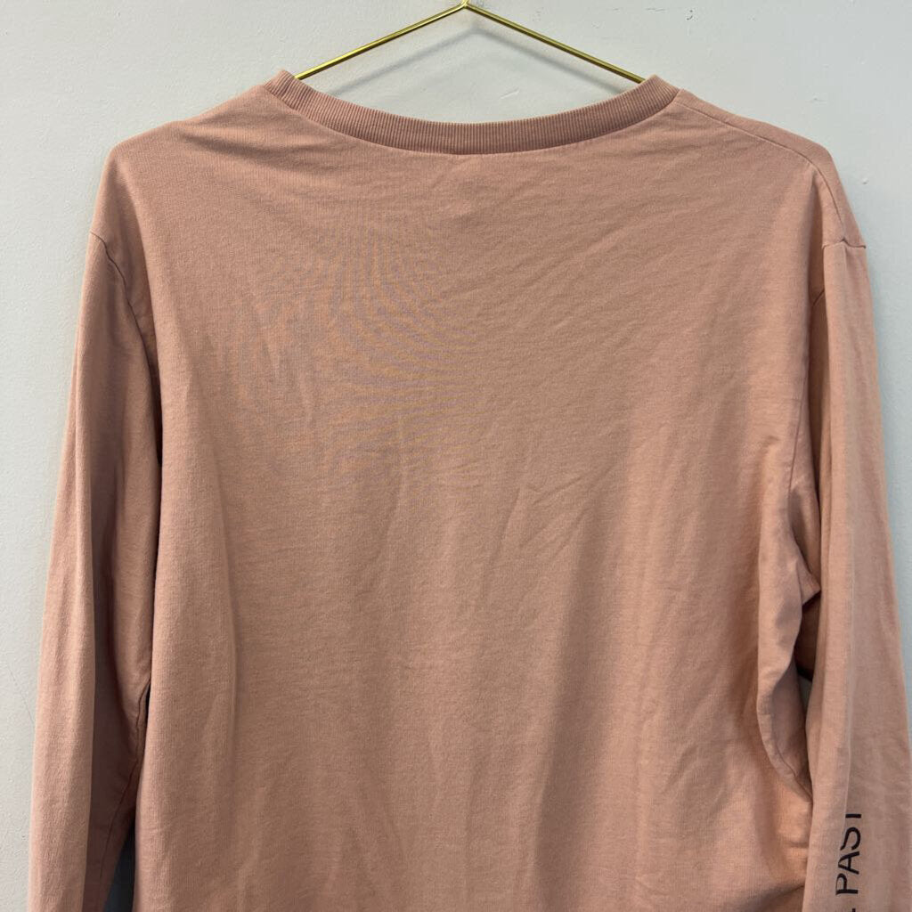 Divided Mauve 'Inhale The Future' Long Sleeve Cropped Top Extra Large