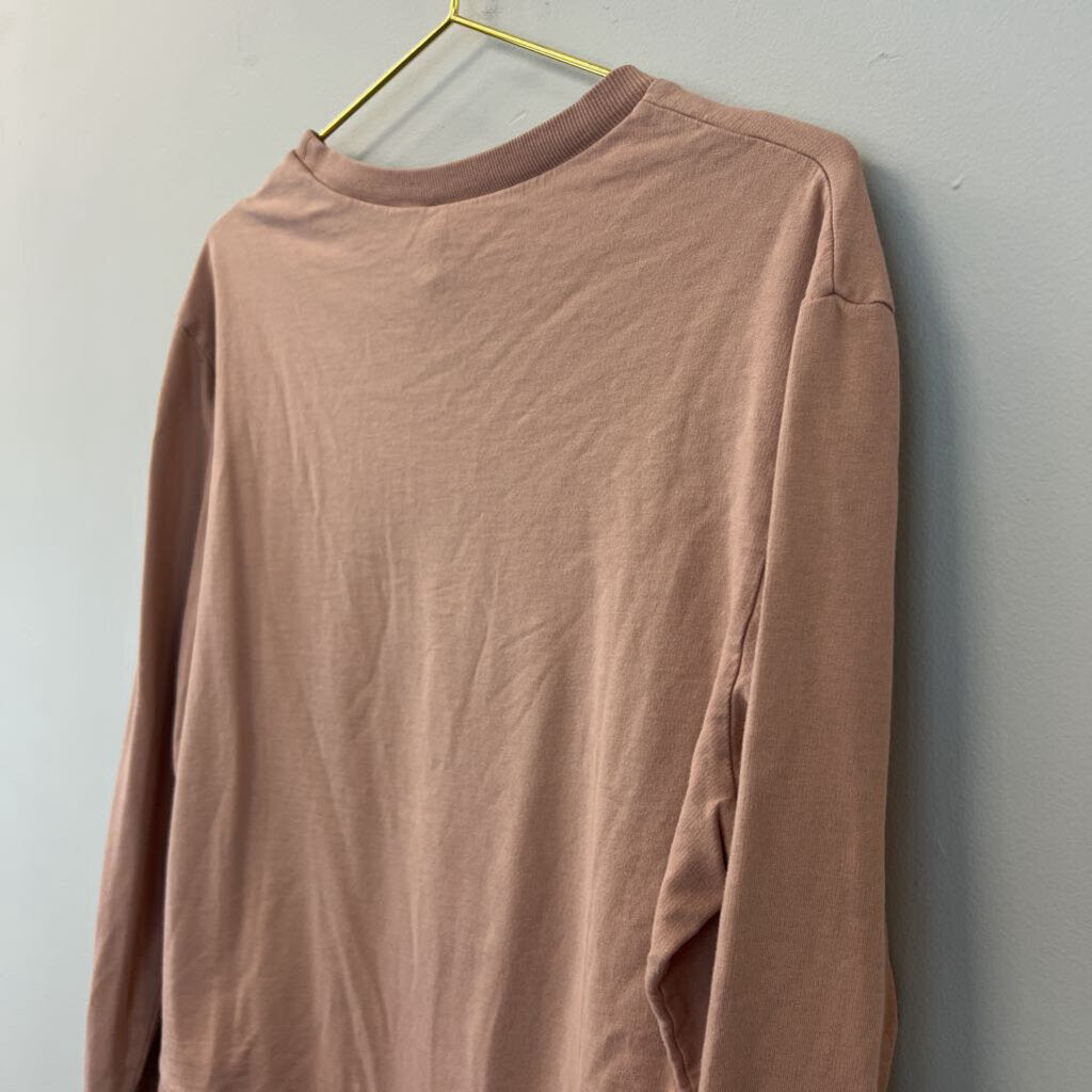 Divided Mauve 'Inhale The Future' Long Sleeve Cropped Top Extra Large