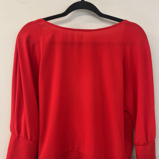 Express Red V Back Long Sleeve Top Small