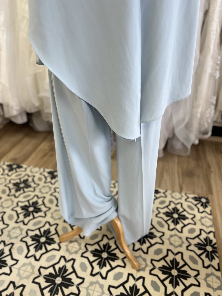 NWT Odrella Chiffon Asymmetrical Pantsuit 8