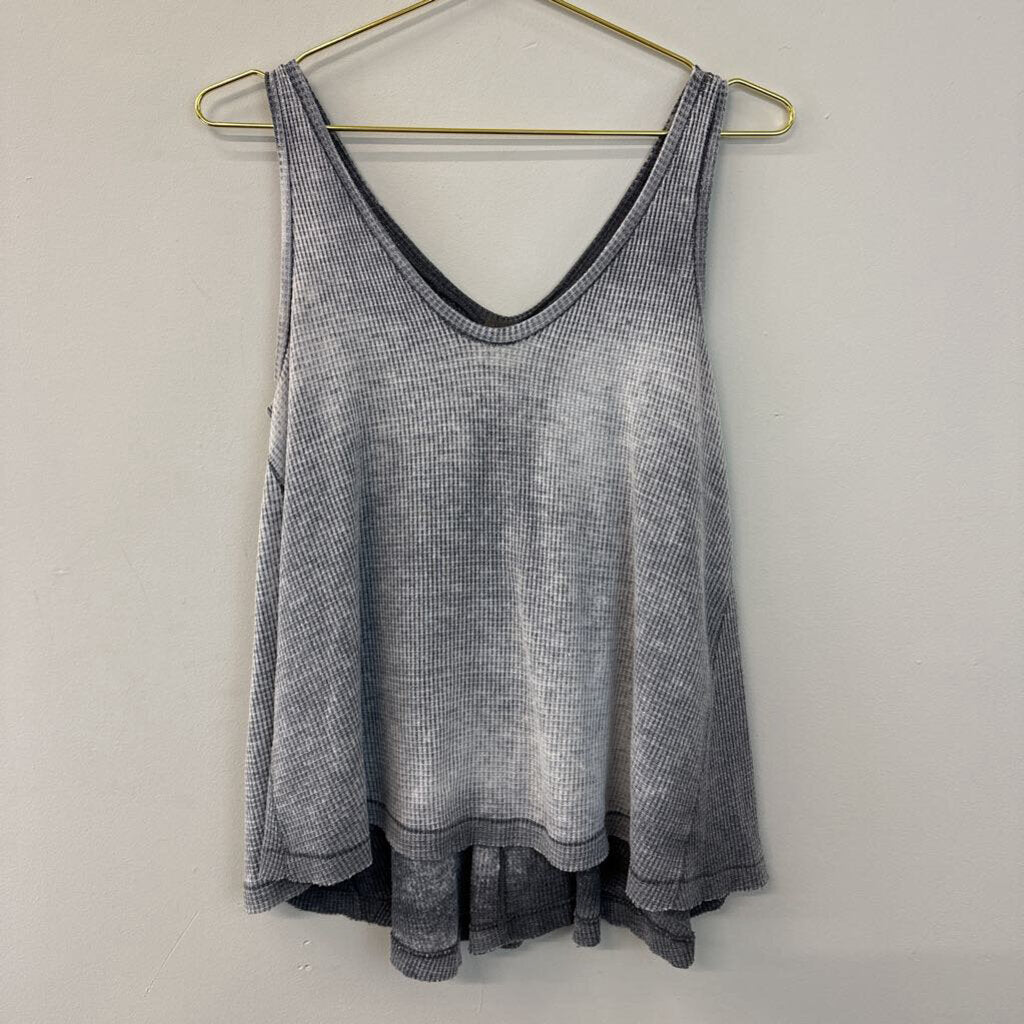 We The Free Grey Waffle Knit Tank Small