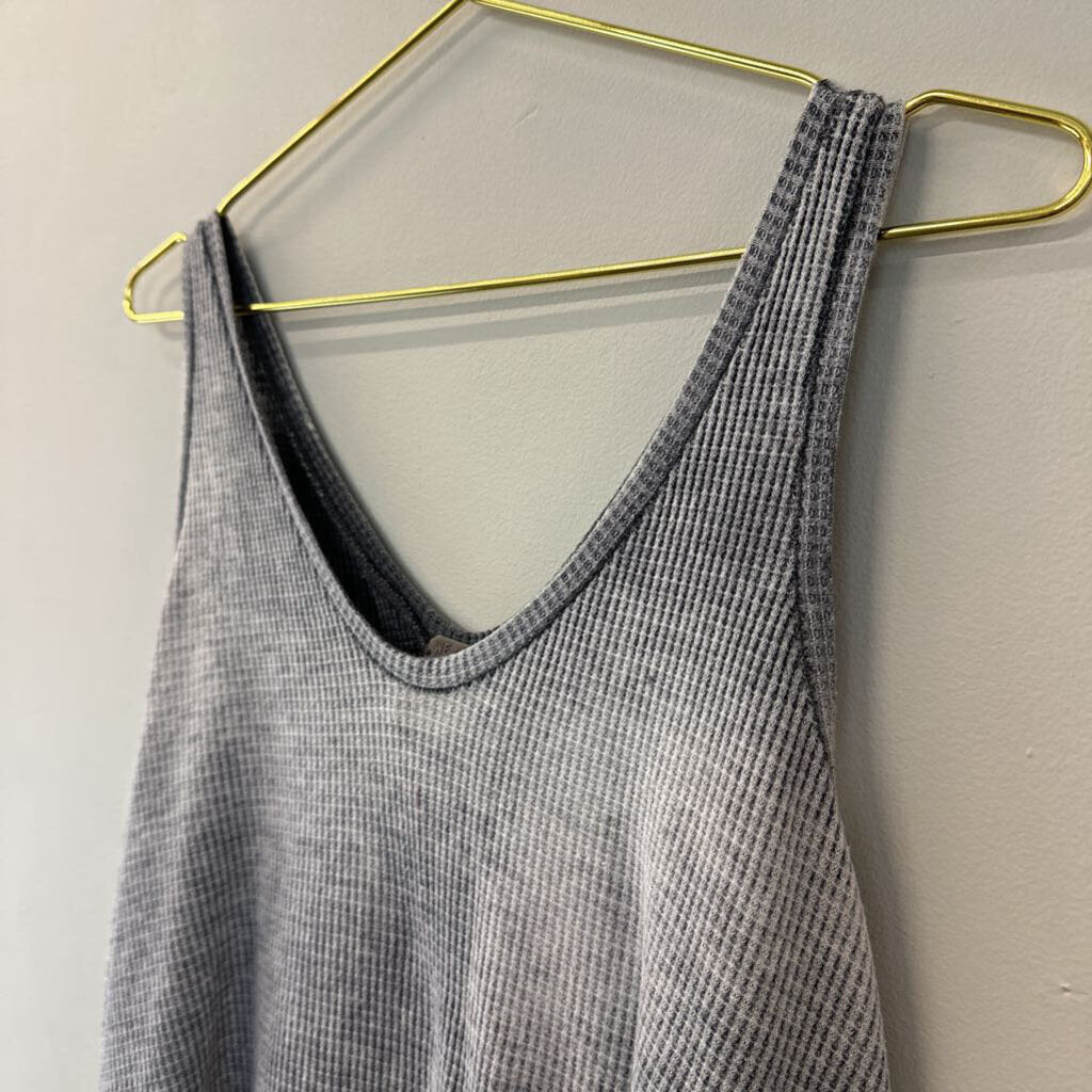 We The Free Grey Waffle Knit Tank Small