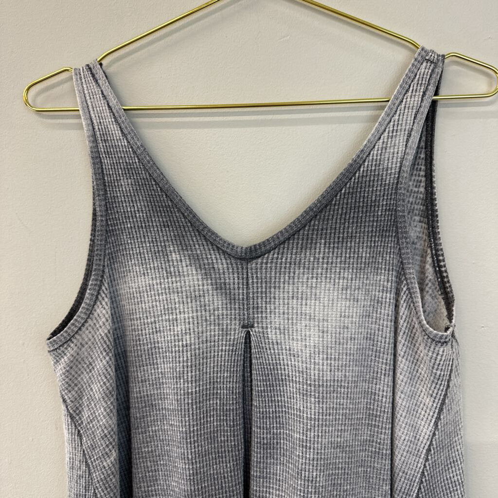 We The Free Grey Waffle Knit Tank Small