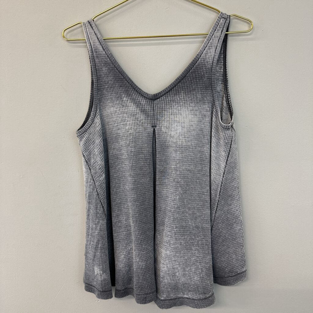 We The Free Grey Waffle Knit Tank Small