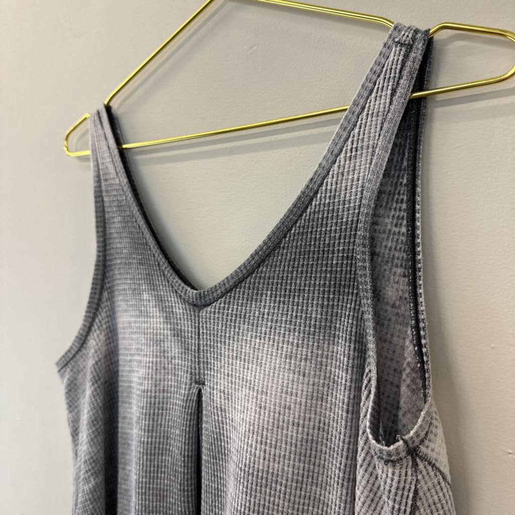 We The Free Grey Waffle Knit Tank Small