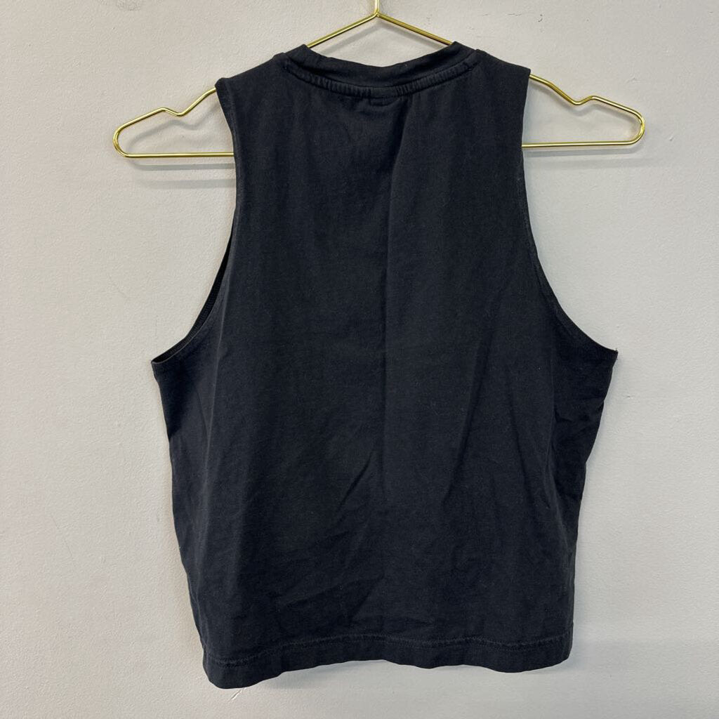 Adidas Black Ruched Front Athletic Tank Small