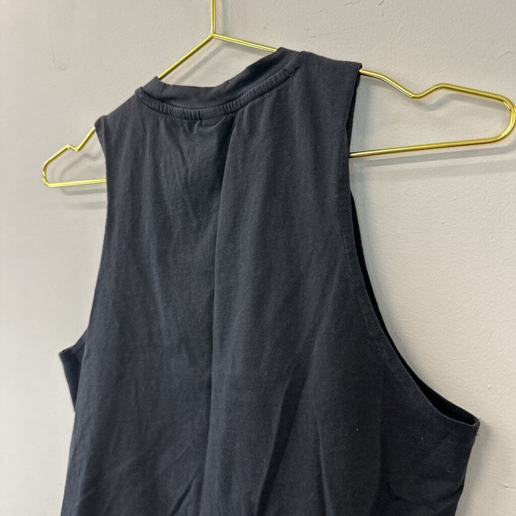 Adidas Black Ruched Front Athletic Tank Small