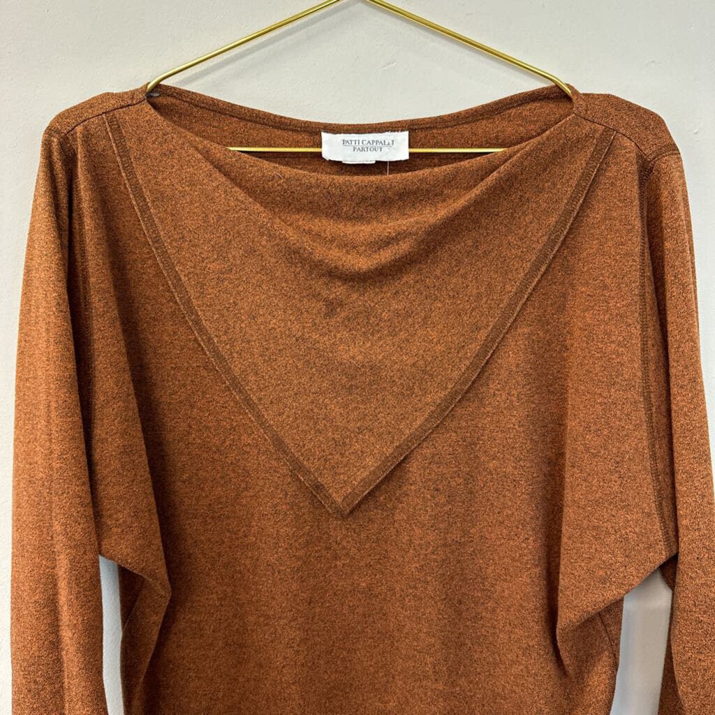 Vintage Patti Cappalli Orange Long Sleeve Top Small