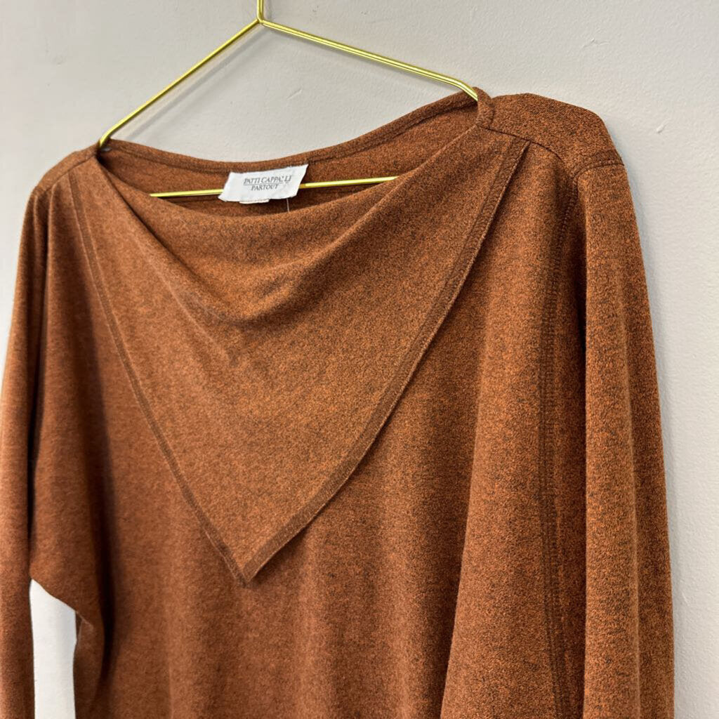 Vintage Patti Cappalli Orange Long Sleeve Top Small