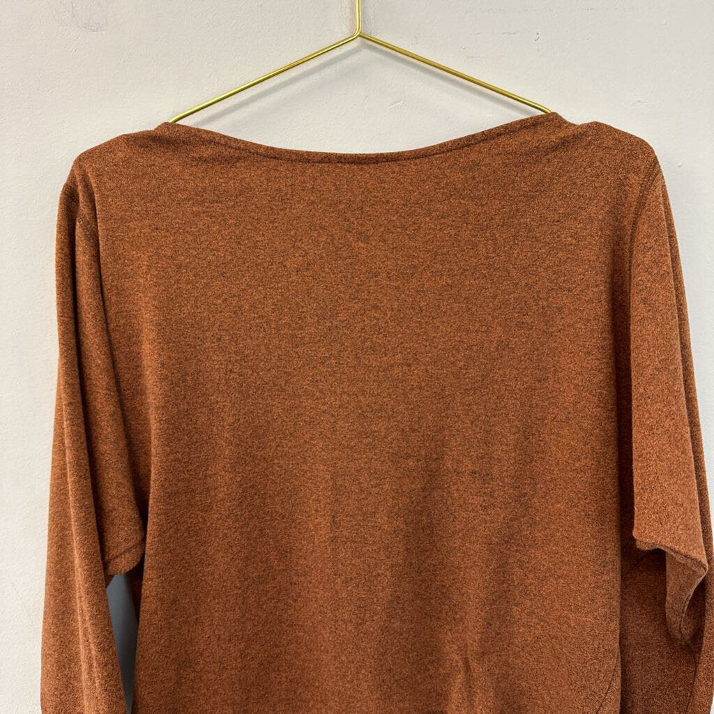 Vintage Patti Cappalli Orange Long Sleeve Top Small