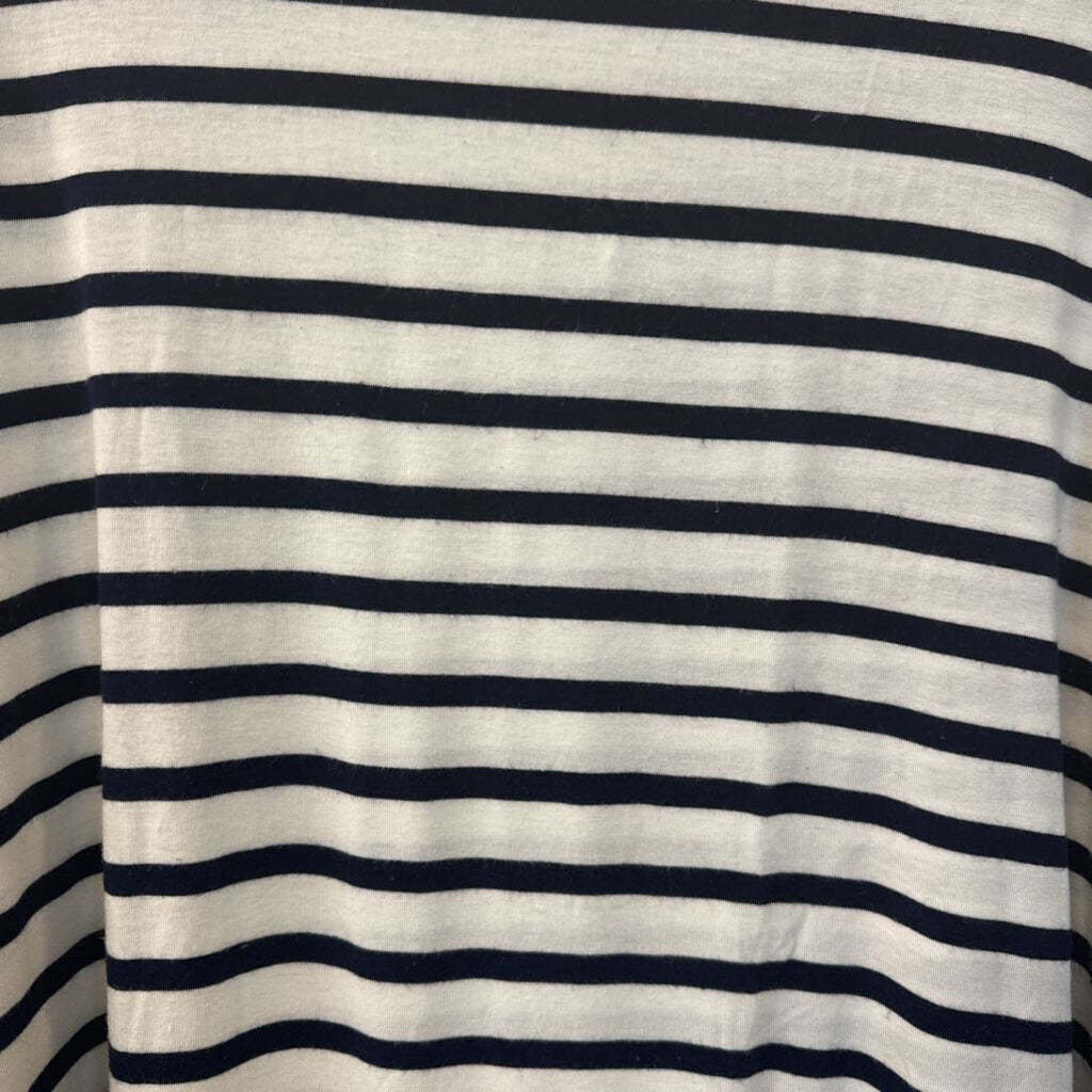 Gap White/ Navy Striped Long Sleeve Top Medium