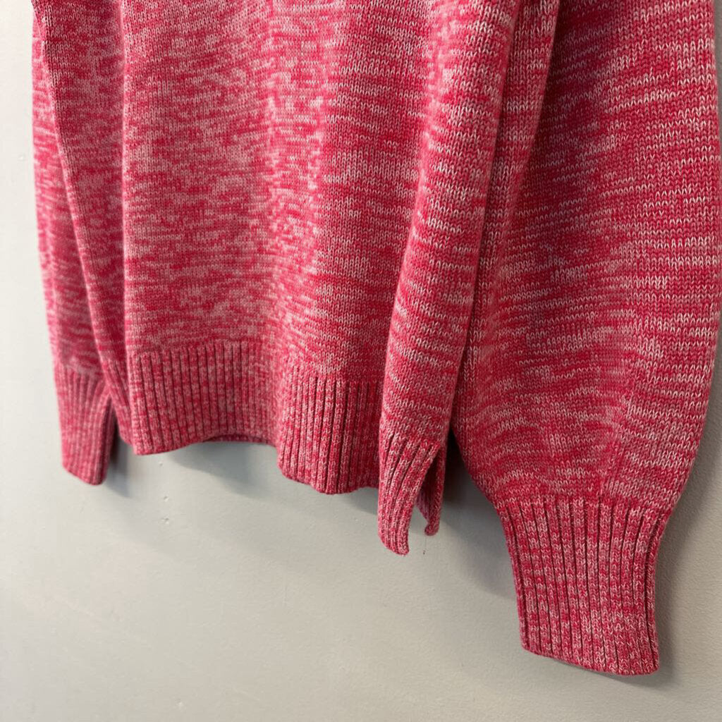 Gap Pink Knit V Neck Long Sleeve Sweater Medium