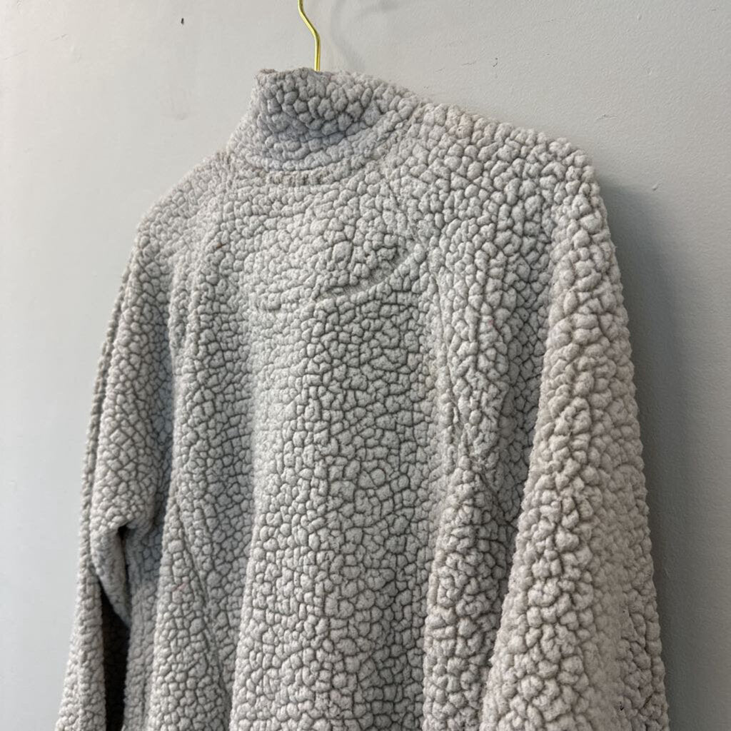 Cozy Sherpa Beige Half Zip Sherpa Pullover XXL