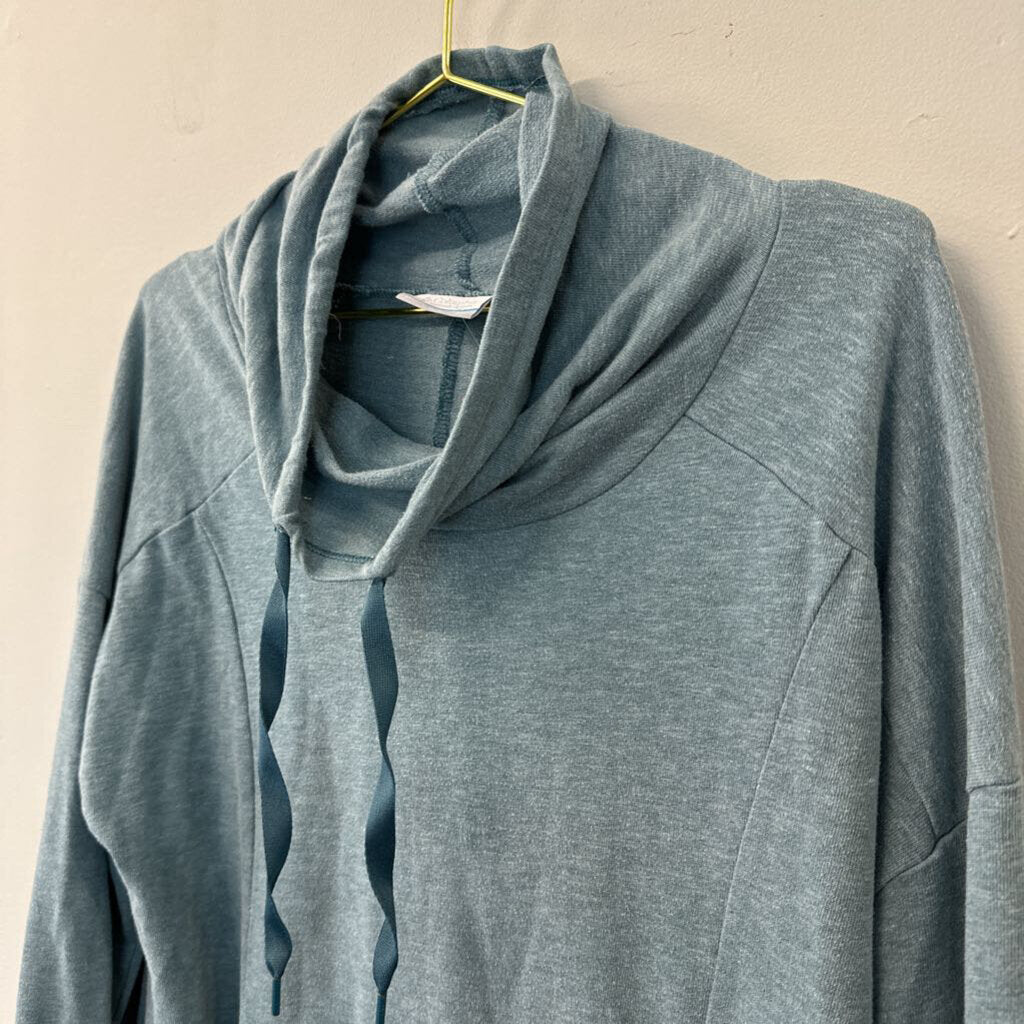 Columbia Blue Cowl Neck Long Sleeve Pullover Extra Large