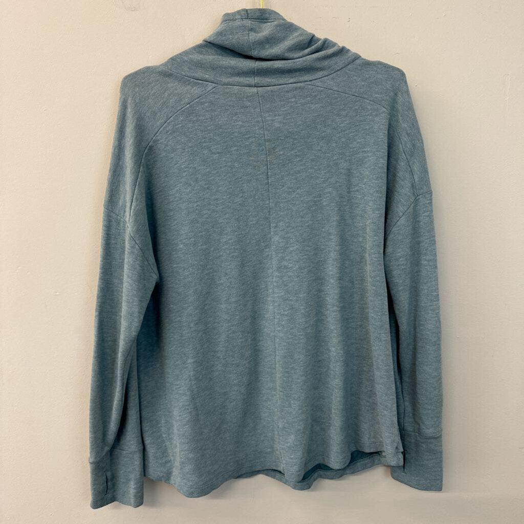 Columbia Blue Cowl Neck Long Sleeve Pullover Extra Large