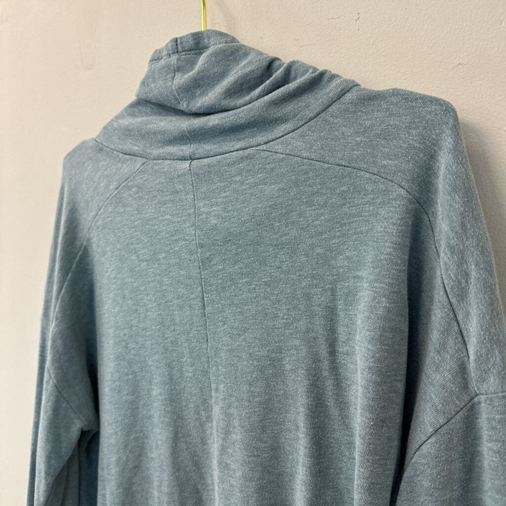 Columbia Blue Cowl Neck Long Sleeve Pullover Extra Large