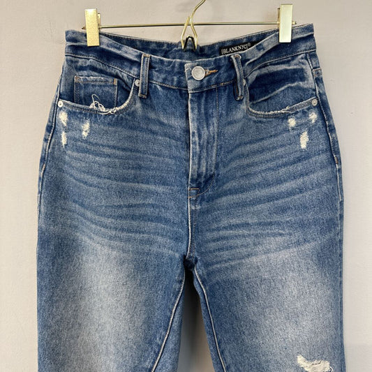 Blank NYC Medium Wash Distressed The Madison Crop Jeans 28