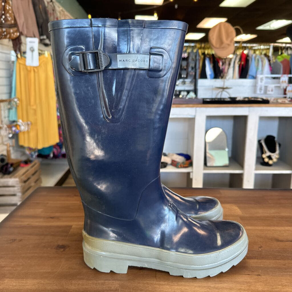 Marc Jacobs Navy Rain Boots