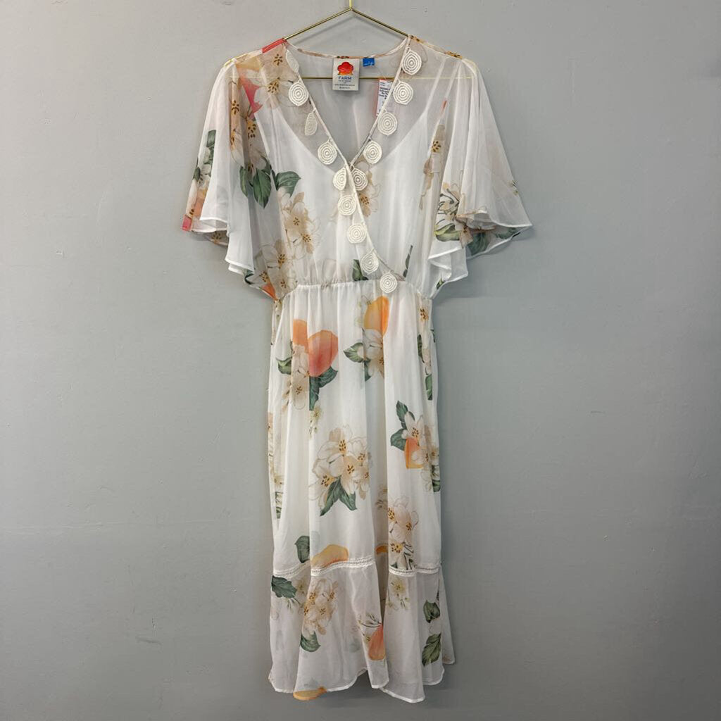 Anthropologie Farm Floral Maxi Dress