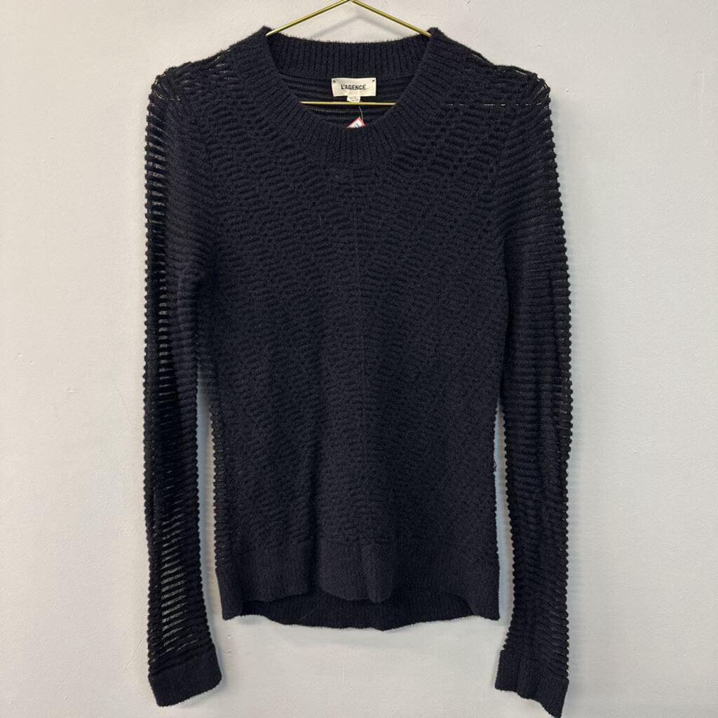 L'AGENCE Black Knit Sweater