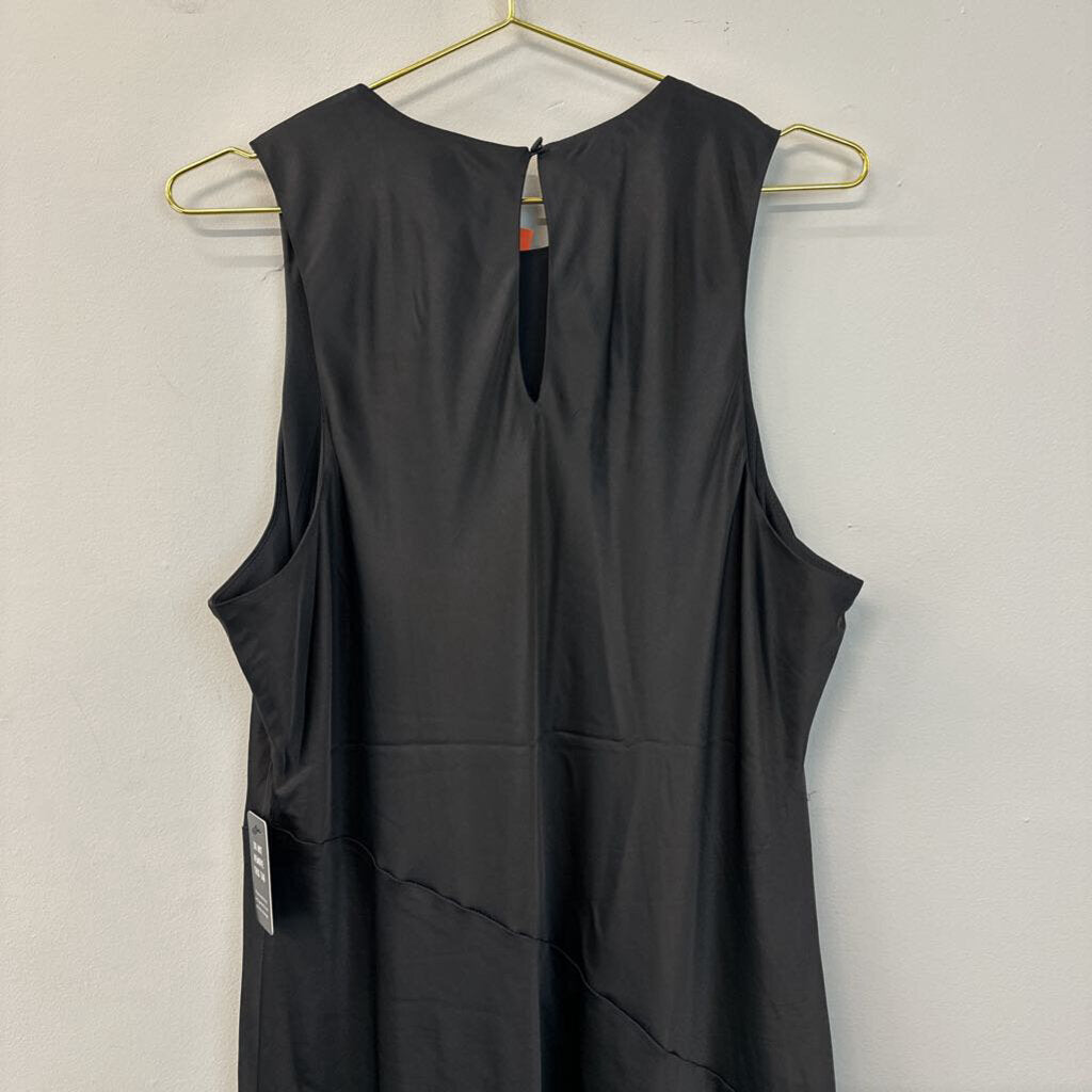 Express Black Long Silky Sleeveless Dress Extra Large