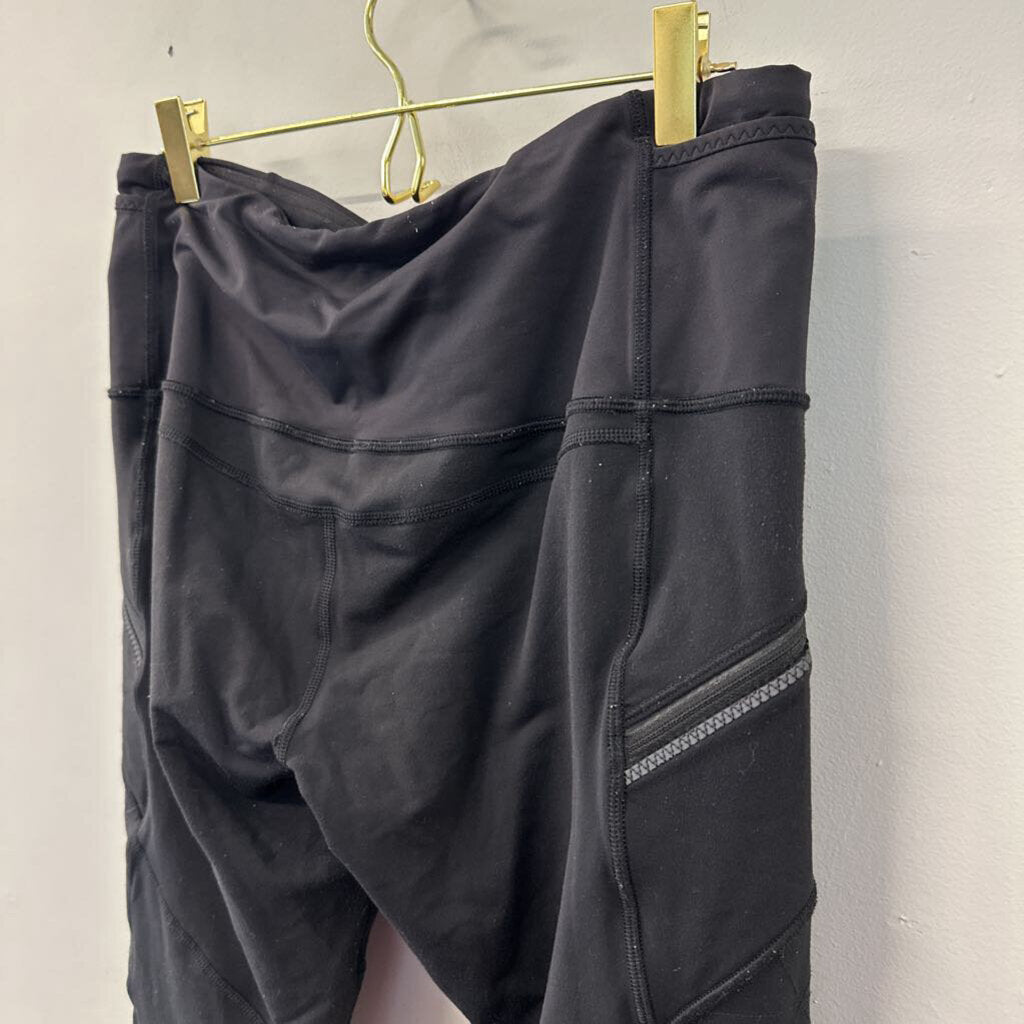 Lululemon Black Zipper Pockets Full Length Leggings Medium