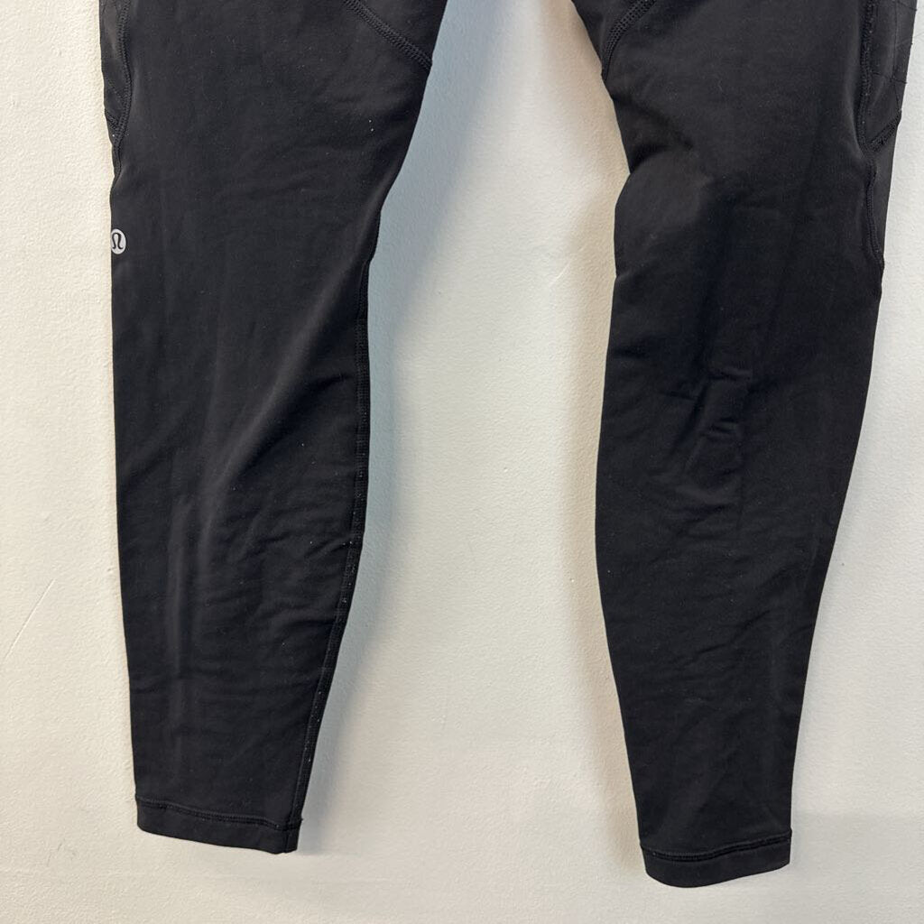 Lululemon Black Zipper Pockets Full Length Leggings Medium