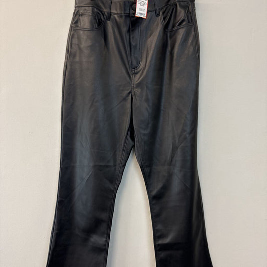 Loft Black Wide Leg Leather Pants 12