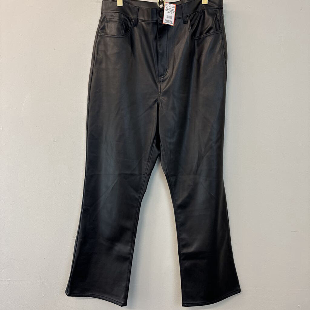 Loft Black Wide Leg Leather Pants 12