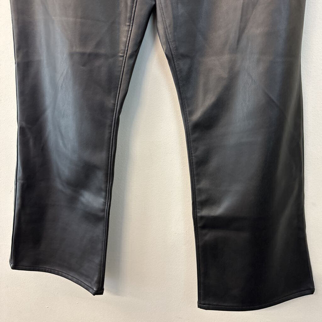 Loft Black Wide Leg Leather Pants 12