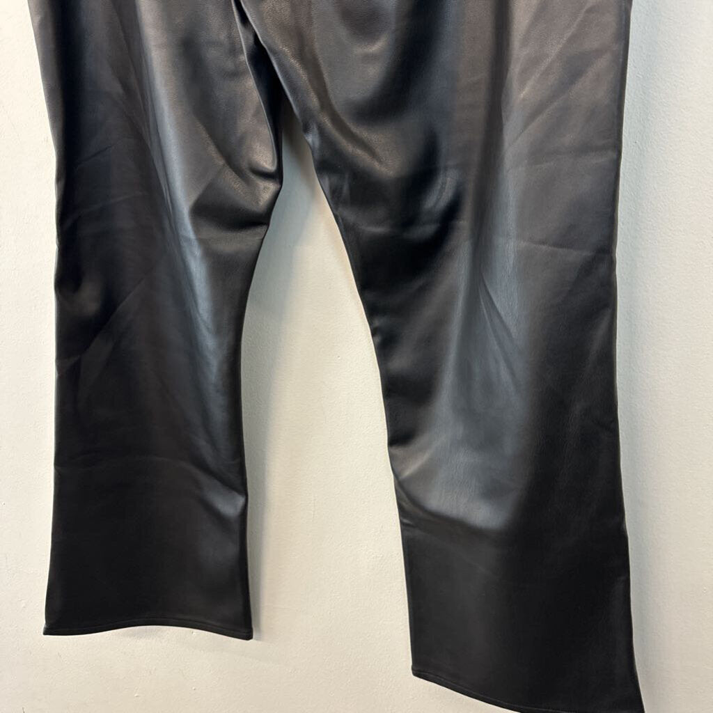 Loft Black Wide Leg Leather Pants 12