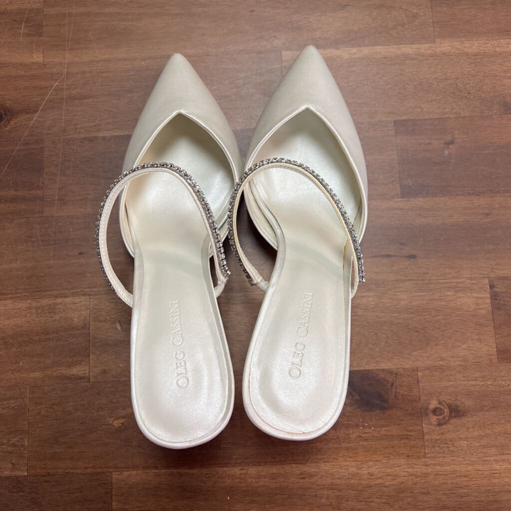 Oleg Cassini Vero Satin Point Toe Heels 7