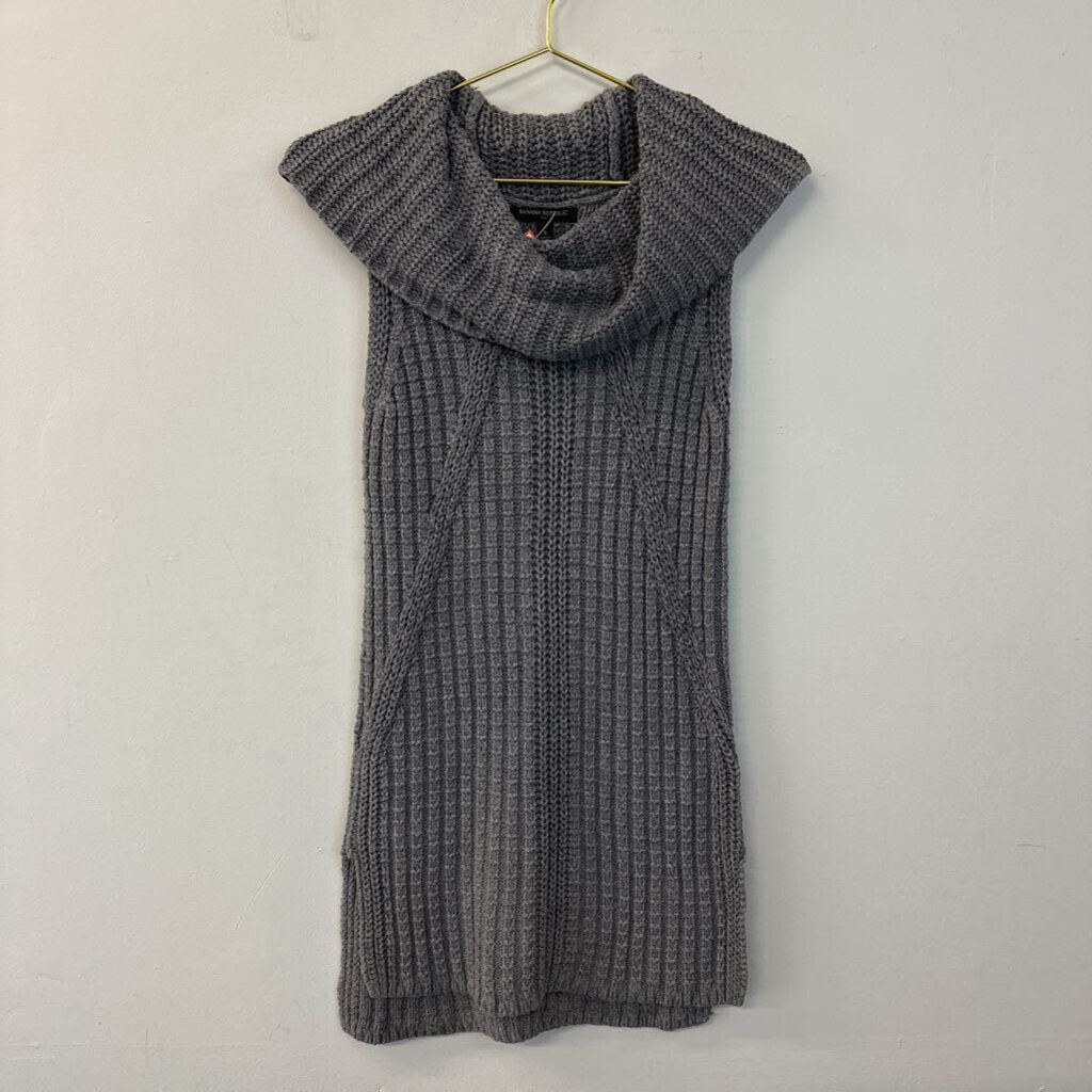 Banana Republic Grey Knit Sleeveless Cowl Neck Tunic Top Small